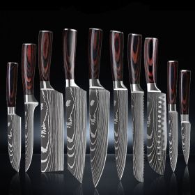 6 Piece Set 8 Piece Set 10 Piece Set Knife Chef's Knife Chef's Knife Kitchen Knife Cooking (Option: 10piece set)