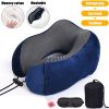 U Shaped Memory Foam Neck Pillows Soft Slow Rebound Space Travel Pillow Massage Sleeping Airplane Pillow Neck Cervical Bedding