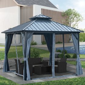 Luxembourg Gazebo (Powder Coated) (size: 10*10FT)