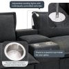 [VIDEO provided][New]109*57"Modern Sectional Cloud Sofa with Console,USB Charging Port,Reading Light,Cup Holder,4 Seat Chenille Modular Couch,Storable